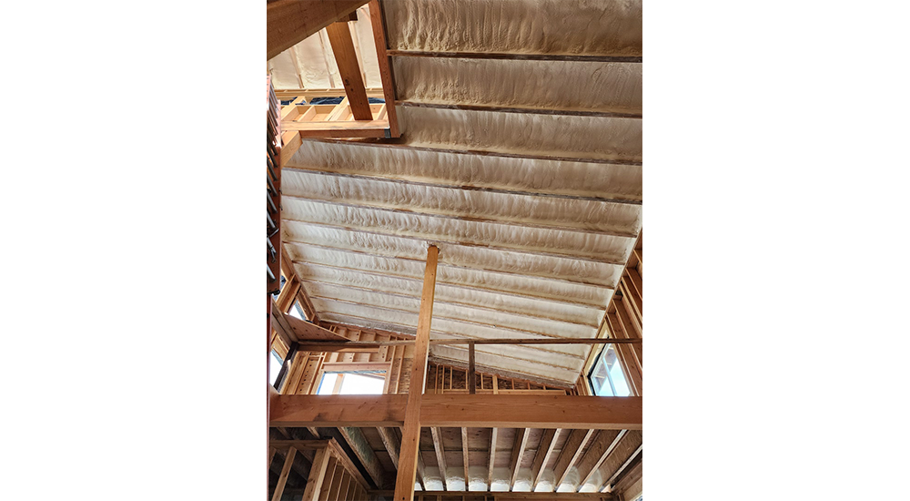 Completed residential spray foam insulation job by Cabinet Peaks Foam, Loft Ceiling Insulation.